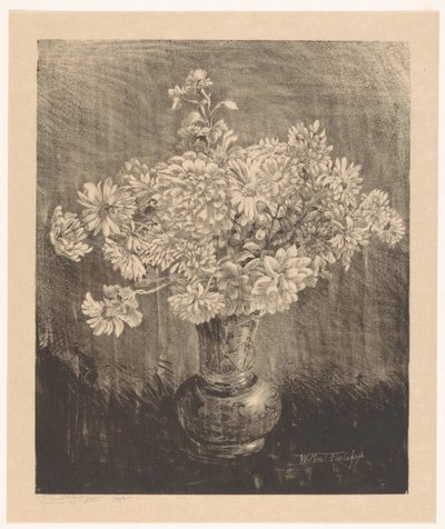 Chrysanthèmes dans un vase - Willem Roelofs (II) (signed by artist)