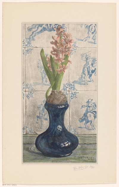 Jacinthe dans un vase en verre - Willem Roelofs (II) (signed by artist)