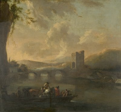 Un ferry traversant une rivière, vers 1640 - Willem Schellinks