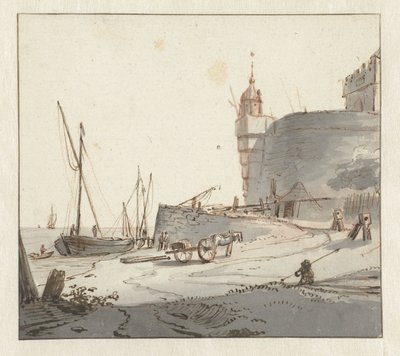 Vue sur un port près d