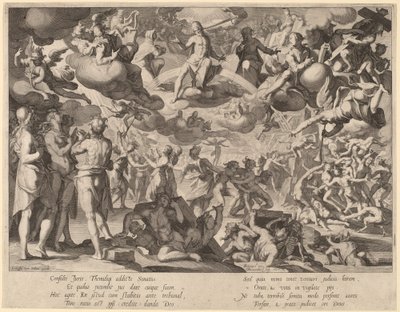 Le Jugement dernier - Willem Swanenburgh, after Joachim Anthonisz Wtewael