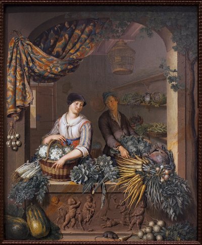 Un vendeur de légumes - Willem Van Mieris