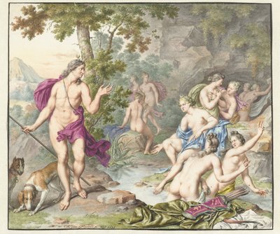 Actéon surprend Diane et ses compagnes - Willem Van Mieris