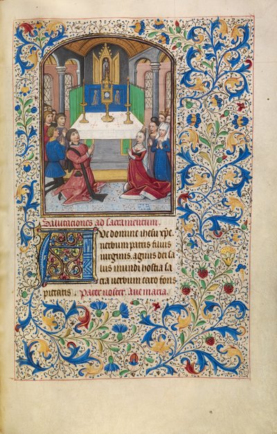 Die Anbetung der Eucharistie - Willem Vrelant