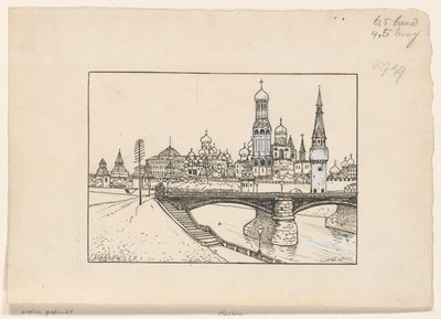 Vue sur le Kremlin à Moscou - Ludwig Willem Reymert Wenckebach
