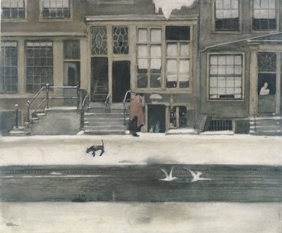 De Kromboomsloot à Amsterdam - Willem Witsen (signed by artist)