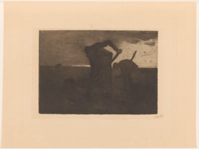Trois ramasseurs de pommes de terre - Willem Witsen (signed by artist)