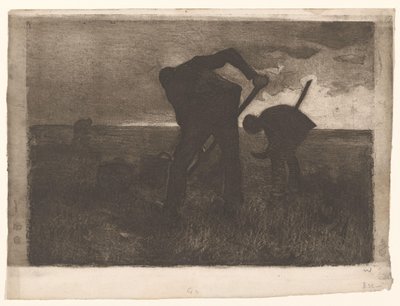 Trois ramasseurs de pommes de terre - Willem Witsen (signed by artist)