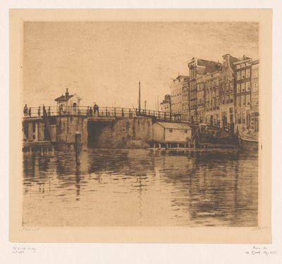 Vue sur la Kraansluis à Amsterdam - Willem Witsen (signed by artist)