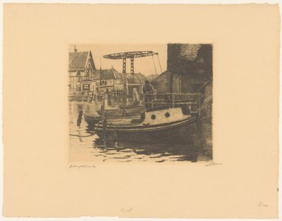 Vue sur le pont-levis entre le Kalkmarkt et le 