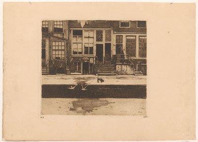 Vue des maisons de canal à Amsterdam - Willem Witsen (signed by artist)