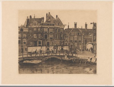 Vue sur la place de la Bourse à Amsterdam - Willem Witsen (signed by artist)