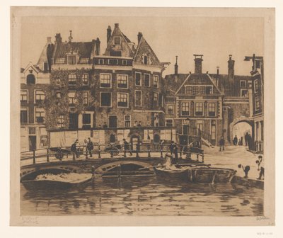 Vue sur la place de la Bourse à Amsterdam - Willem Witsen (signed by artist)