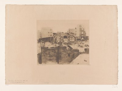 Vue des ruines de Post Street, San Francisco - Willem Witsen (signed by artist)