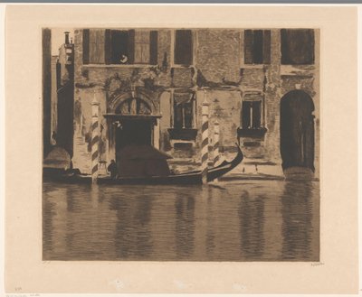 Gondole avec structure sur le Grand Canal à Venise - Willem Witsen (signed by artist)