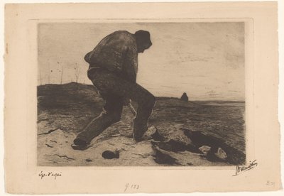 Travailleur de pieux - Willem Witsen (signed by artist)