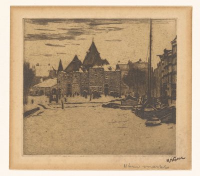 Nieuwmarkt à Amsterdam - Willem Witsen (signed by artist)