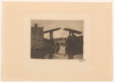 Pont-levis près de Zandhoek à Amsterdam - Willem Witsen (signed by artist)