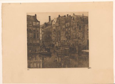 Oudezijds Voorburgwal et Oudezijds Kolk à Amsterdam - Willem Witsen (signed by artist)
