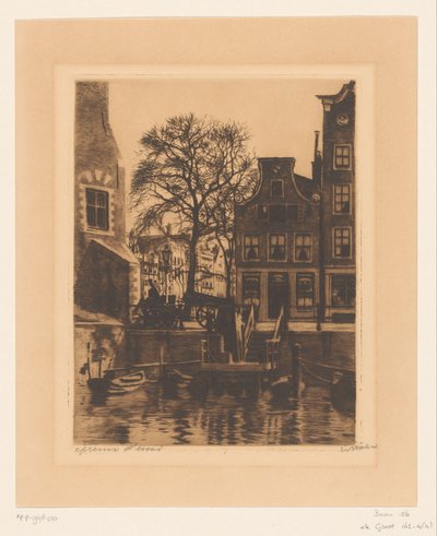 Overhaal près de la Montelbaanstoren à Amsterdam - Willem Witsen (signed by artist)