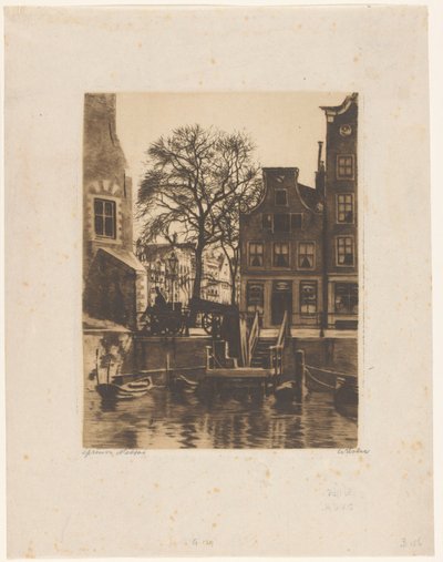 Transbordeur près de la Montelbaanstoren à Amsterdam - Willem Witsen (signed by artist)