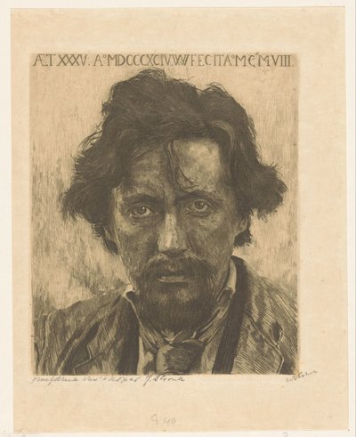 Portrait de Willem Kloos - Willem Witsen (signed by artist)