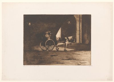 Voiture sous le pont de Waterloo à Londres - Willem Witsen (signed by artist)