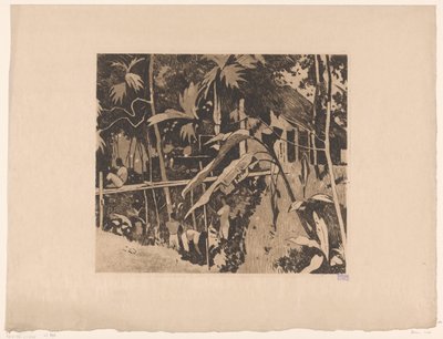 Végétation et un pont étroit à Buitenzorg - Willem Arnoldus Witsen