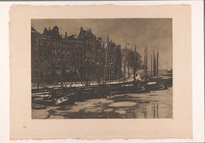 Binnenkant, Amsterdam, sous la neige - Willem Arnoldus Witsen