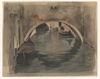 Vue sous un pont en arc à Venise - Willem Arnoldus Witsen