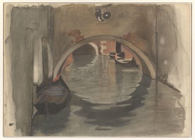 Vue sous un pont en arc à Venise - Willem Arnoldus Witsen