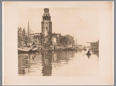 Vue de la tour Montelbaan à Amsterdam - Willem Arnoldus Witsen