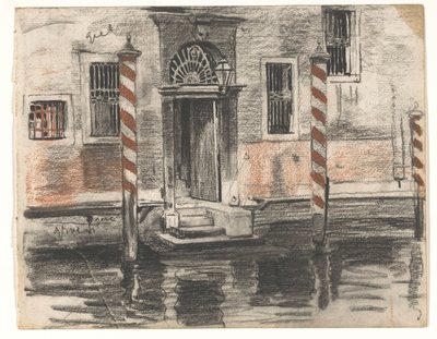 Maison sur le Grand Canal à Venise, avec des notes de couleur - Willem Arnoldus Witsen