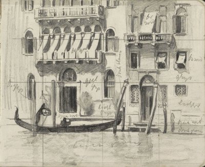 Maisons avec des auvents sur les balcons au Canal Grande à Venise - Willem Arnoldus Witsen