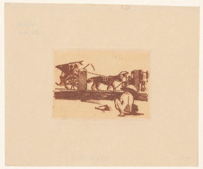 Figure accroupie et un sado à Buitenzorg - Willem Arnoldus Witsen