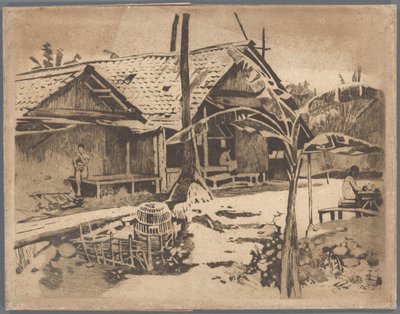 Bananier dans le kampong, Buitenzorg - Willem Arnoldus Witsen