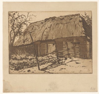 Grange avec clôture en Brabant - Willem Arnoldus Witsen