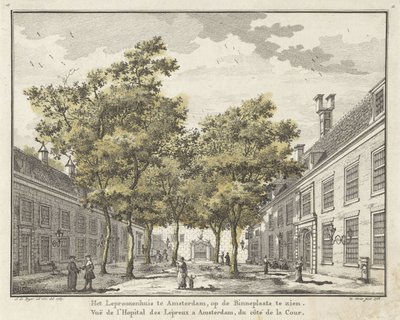 Vue de la cour de la maison des lépreux à Amsterdam - Willem Writs
