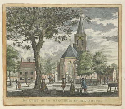 Église et tribunal à Hilversum en 1762 (avant l