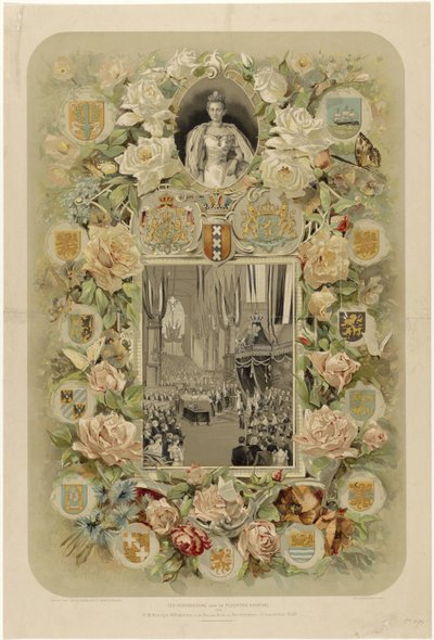 En souvenir du couronnement solennel de S.M. la Reine Wilhelmina, à la Nieuwe Kerk d