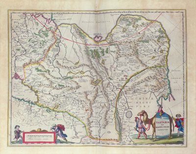 Carte de la Sibérie et de la Chine de Le Théâtre du Monde ou Nouvel Atlas, 1645 - Willem Janszoon Blaeu