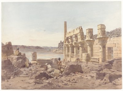 Vue des ruines du temple à Philae près d
