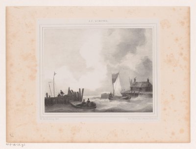 Port avec bateaux - Willem de Koning