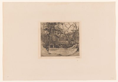 Forêt avec entrée vers un abri - Willem de Zwart (signed by artist)