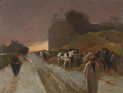Rue à Montmartre, Paris, en hiver - Willem de Zwart