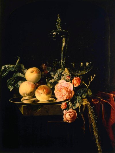 Roses et pêches, 1659 - Willem van Aelst
