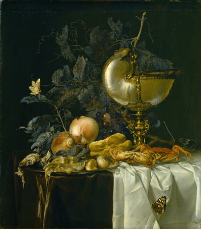 Nature morte avec coupe Nautilus - Willem van Aelst