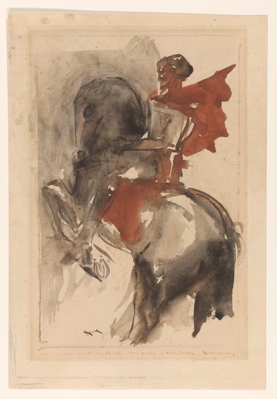 Chevalier à cheval - Willem van Konijnenburg (signed by artist)