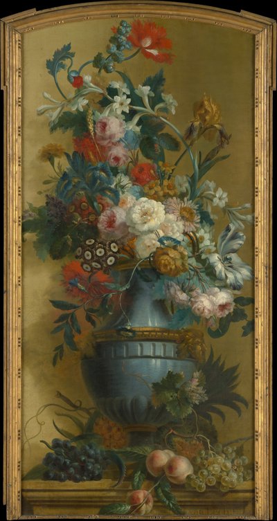 Fleurs dans un vase bleu, XVIIIe siècle - Willem van Leen