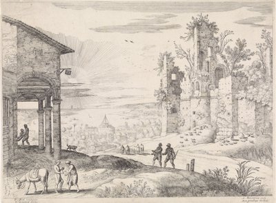 Paysage avec le bon Samaritain à l